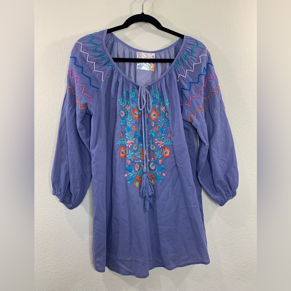 Lulalife Embroidered Blouse, Size L